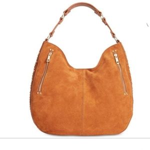 New Inc International Delaney studded hobo suede bag
